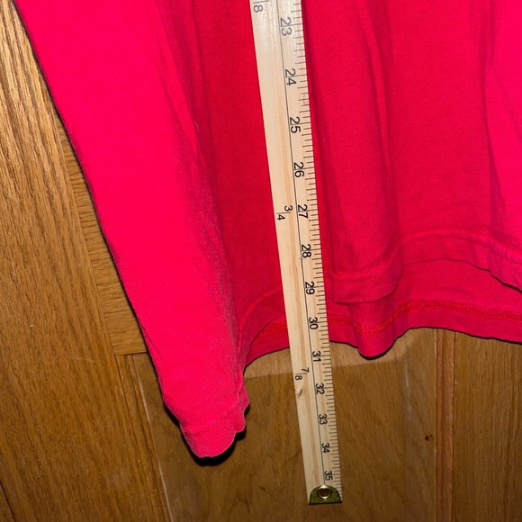 Tommy Girl Women's 2XL Vintage Embroidered Patch y2k Red Casual Tshirt - Picture 7 of 8